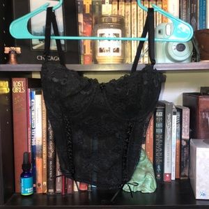 VS black lace 34c corset